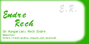 endre rech business card